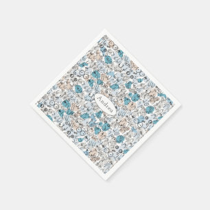 Fun humor blue mum servet