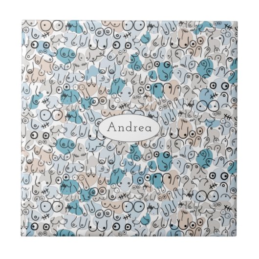 Fun humor blue mum tegeltje (Voorkant)