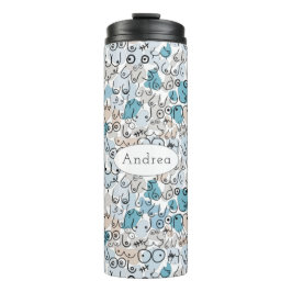 Fun humor blue mum thermosbeker