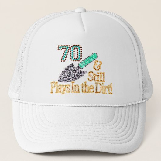 Fun Humor Gardening 70th Birthday Gift for HER HIM Trucker Pet (Voorkant)
