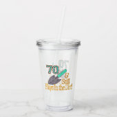 Fun Humor Gardening 70th Birthday Party Acryl Drinkbeker (Achterkant)