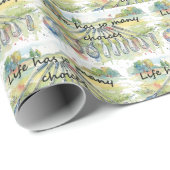 Fun Humor Golf Golfing Quote Life Choices Cadeaupapier (Rol Hoek)