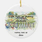 Fun Humor Golf Golfing Quote Life Choices Keramisch Ornament (Achterkant)