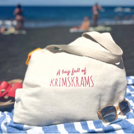 Fun humor quote roze leven jumbo canvas tas