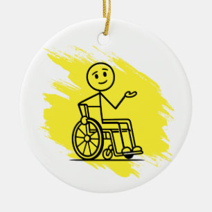 Fun Humor Rolstoel Fabrieksgarantie Mok Keramisch Ornament