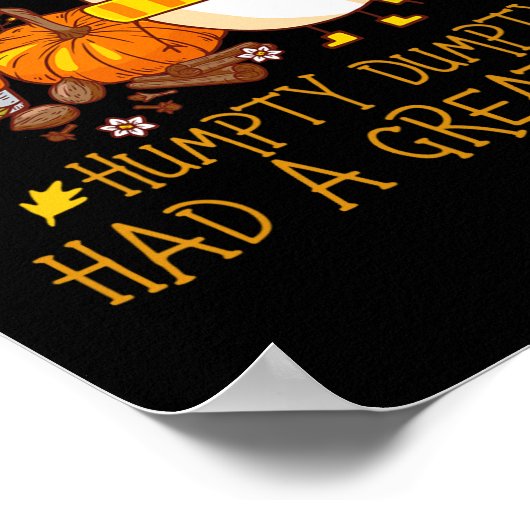 Fun Humpty Dumpty had een geweldige Herfst Poster (Hoek)