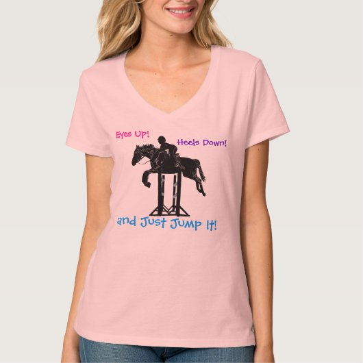 Fun Hunter/Jumper Equestrian Horse T-Shirt (Voorkant)