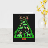 Fun Hunting Deer en Elk Hunter Kerstboom Hun Kaart (Gele Bloem)