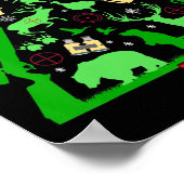 Fun Hunting Deer en Elk Hunter Kerstboom Hun Poster (Hoek)