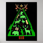 Fun Hunting Deer en Elk Hunter Kerstboom Hun Poster (Voorkant)