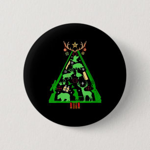 Fun Hunting Deer en Elk Hunter Kerstboom Hun Ronde Button 5,7 Cm