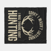 Fun Hunting Quote Gezegde deer Venison Elk Hunter  Fleece Deken (Voorkant (Horizontaal))