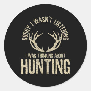 Fun Hunting Quote Gezegde deer Venison Elk Hunter Ronde Sticker