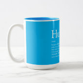 Fun Husband Definition Quote Cool Blue Tweekleurige Koffiemok (Links)