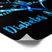 Fun I Blue Draag Diabetes Awareness Moederdag CH Poster (Hoek)