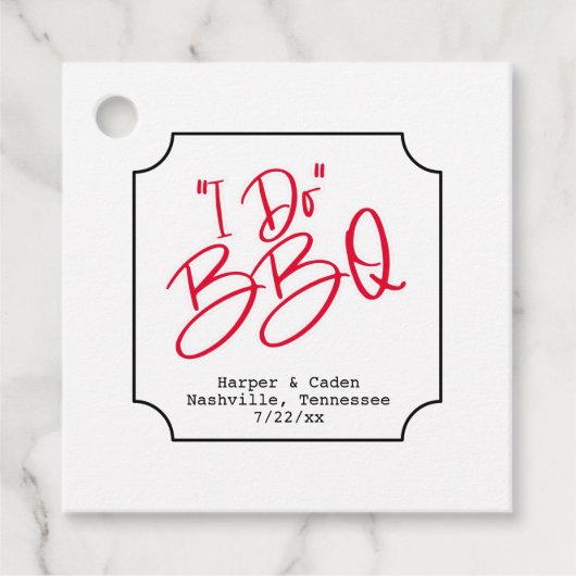 Fun I Do BBQ Vrijgezellenfeest Bedankjes Labels (Voorkant)