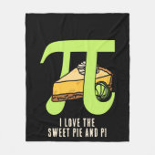 Fun I HOUDT VAN PIE EN PI Day Fleece Deken (Voorkant)
