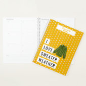 Fun I LIVE SWEATER WEATHER Typography Custom Planner (Display)