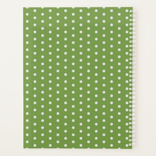 Fun I LIVE SWEATER WEATHER Typography Polka Dots Planner (Achterkant)