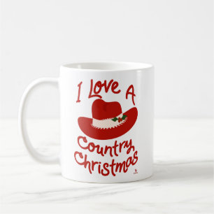 Fun I love a country Kerstcowboy Holiday Koffiemok