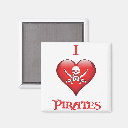 Fun I Love Pirates Magneet (Voorkant / Achterkant)