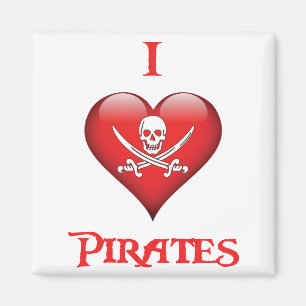 Fun I Love Pirates Magneet
