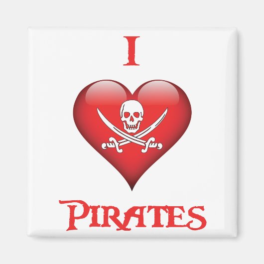 Fun I Love Pirates Magneet (Voorkant)