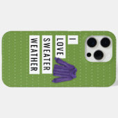 Fun I Love Sweater Weather White Polka Dots Green Case-Mate iPhone Case (Achterkant (horizontaal))
