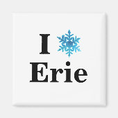 Fun I Snowflake Your City Winter Magnet (Voorkant)