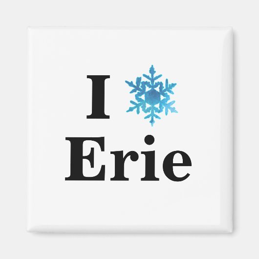 Fun I Snowflake Your City Winter Magnet (Voorkant)