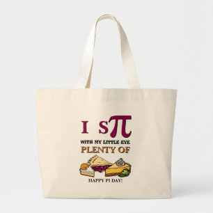 Fun I SPY PLENTY PIE Happy Pi Day Grote Tote Bag