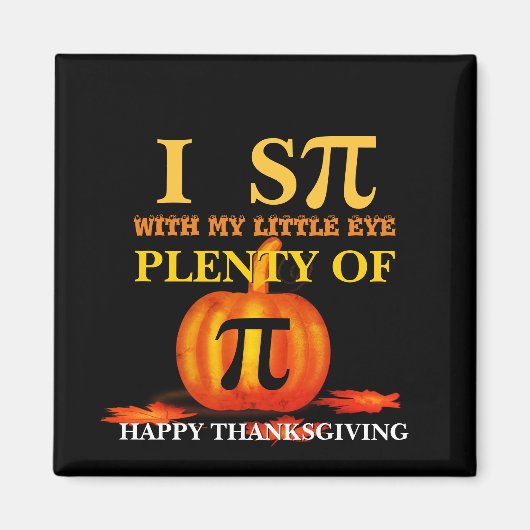 Fun I SPY POMPOEN TAART Thanksgiving Magneet (Voorkant)