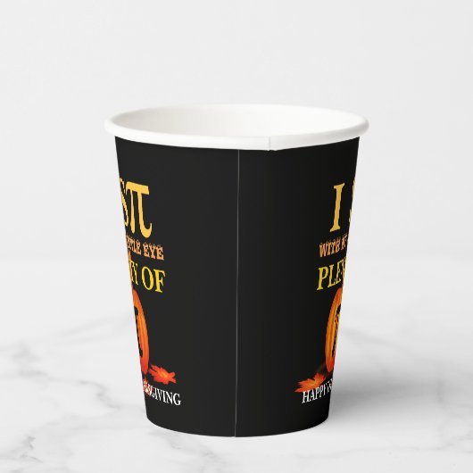 Fun I SPY POMPOEN TAART Thanksgiving Papieren Bekers (Rechts)