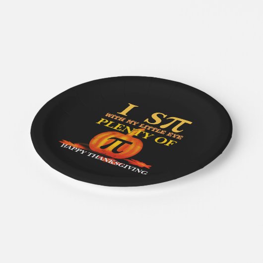 Fun I SPY POMPOEN TAART Thanksgiving Papieren Bordje (Gekanteld)