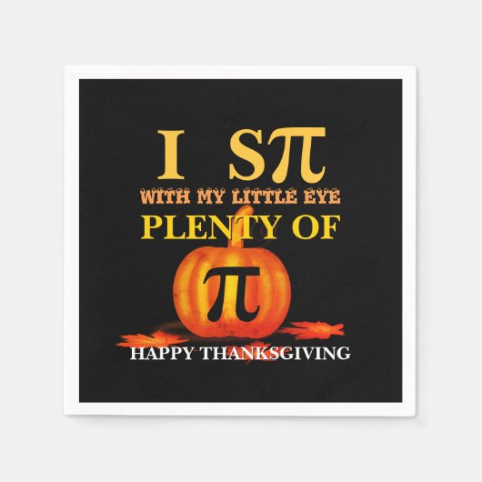 Fun I SPY POMPOEN TAART Thanksgiving Servet (Voorkant)