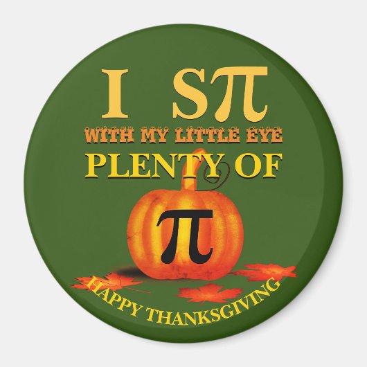 Fun I SPY PUMPKIN PIE Thanksgiving Magnet (Voorkant)