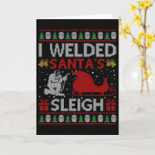 Fun I Welded Santa’s Sleigh Gift Ugly Welder Chris Kaart (Gele Bloem)
