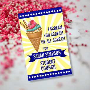 Fun Ice-Cream Campaign-Poster   klasse-President Poster