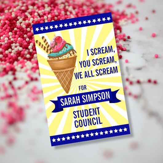 Fun Ice-Cream Campaign-Poster | klasse-President Poster