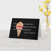 Fun Ice Cream Cone Have a Happy Birthday Greeting Kaart (Gele Bloem)