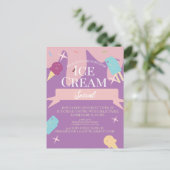 Fun Ice Cream Cone Social Flyers-uitnodiging Briefkaart (Staand voorkant)