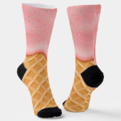 Fun Ice Cream Cone Sweet Victory Sprinkles Roze Sokken (Gebogen)