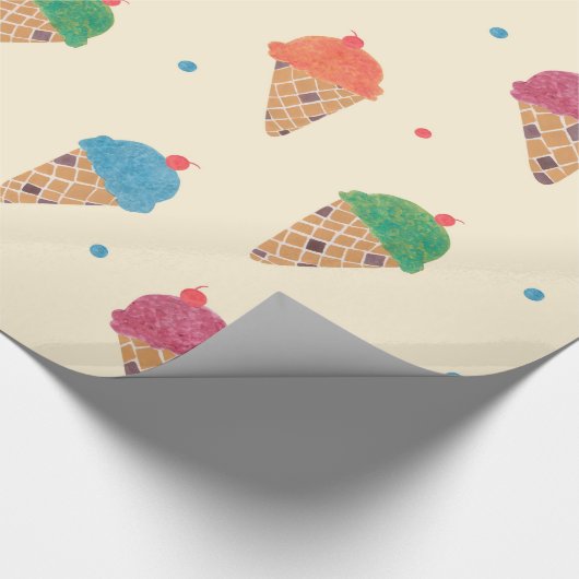 Fun Ice Cream Pattern Cadeaupapier (Hoek)