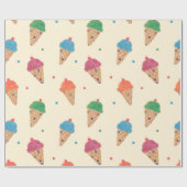 Fun Ice Cream Pattern Cadeaupapier (Vlak)