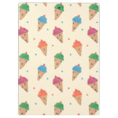 Fun Ice Cream Pattern Klembord (Achterkant)