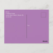 Fun Ice Cream Social Flyer Invitation Paars Briefkaart (Achterkant)