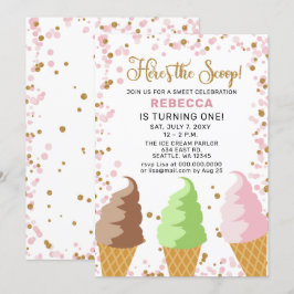 Fun Ice crème, Birthday-uitnodiging Kaart