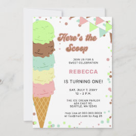 Fun Ice crème, Birthday-uitnodiging Kaart