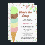 Fun Ice crème, Birthday-uitnodiging Kaart<br><div class="desc">Colorful Fun Ice crème,  Birthday-uitnodiging</div>