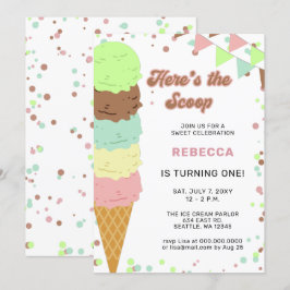 Fun Ice crème, Birthday-uitnodiging Kaart